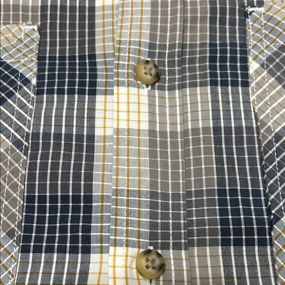 L.L. Bean Shirt Men’s L Navy/White Plaid Casual Button Down Comfort Stretch - Picture 7 of 14